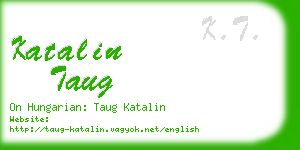 katalin taug business card